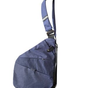 #76 Antitheft, Multi Pocket Conceal And Carry Crossbody Waterproof Blue